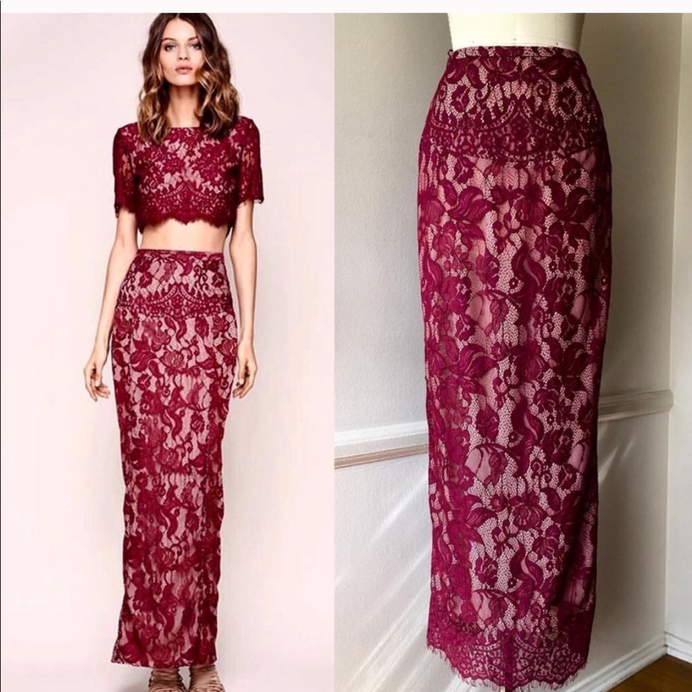 Stunning lace maxi skirt!